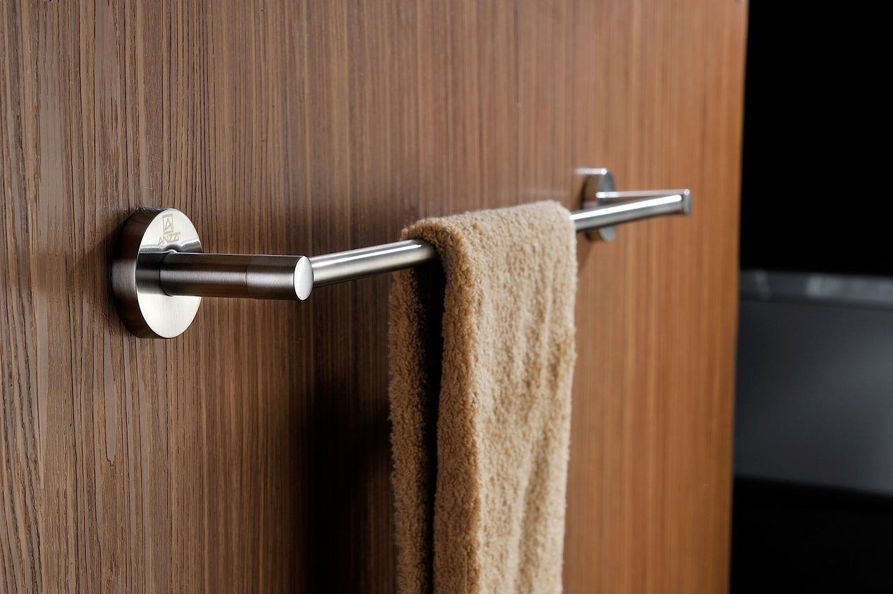 ANZZI Caster Series Towel Bar in Brushed Nickel Towel Bar ANZZI 