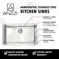 Thumbnail for ANZZI VANGUARD Series KAZ3219-032 Kitchen Sink Kitchen Sink ANZZI 