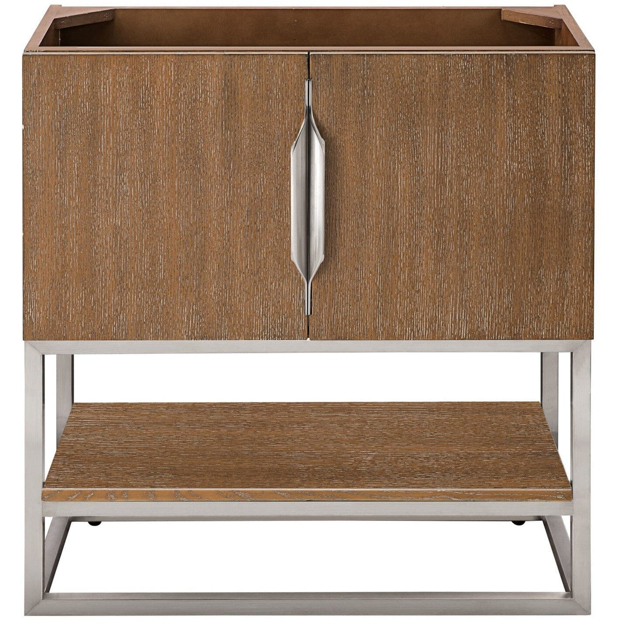 James Martin Columbia 31.5" Single Vanity Vanity James Martin Latte Oak - Brushed Nickel Cabinet Only 