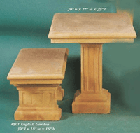 Thumbnail for English Garden Outdoor Cast Stone Bench Set Benches Tuscan 