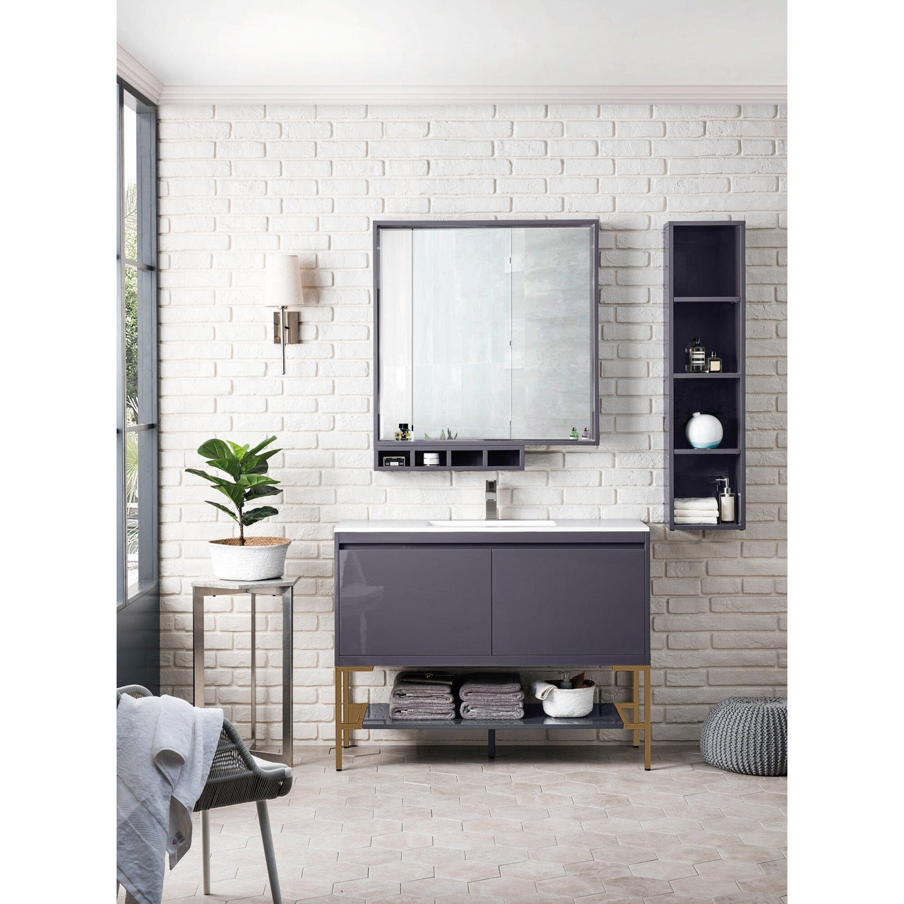 James Martin Milan 47.3" Single Vanity Vanity James Martin 