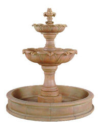 Thumbnail for Gardenia Pond Cast Stone Outdoor Fountain Fountain Tuscan 