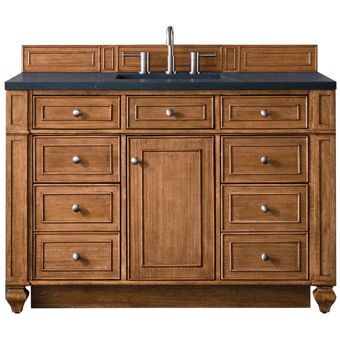James Martin Bristol 48" Single Vanity Vanity James Martin Saddle Brown w/ 3 CM Charcoal Soapstone Quartz Top 