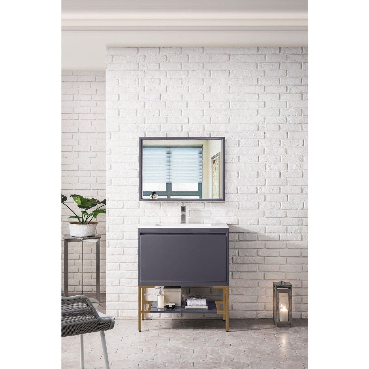 James Martin Milan 31.5" Single Vanity with Base Vanity James Martin 