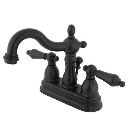 Kingston Brass Heritage 4-inch centerset Lavatory Faucet, Oil Rubbed Bronze Bathroom Faucet Kingston Brass 