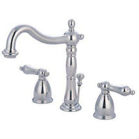Thumbnail for Kingston Brass FB1971AL Heritage Widespread Lavatory Faucet, Polished Chrome Bathroom Faucet Kingston Brass 