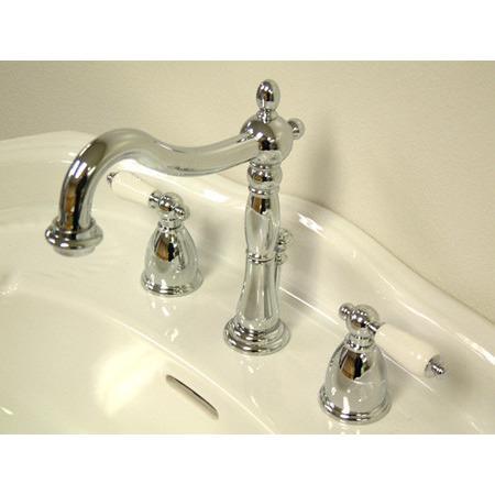 Kingston Brass FB1971PL Heritage Widespread Lavatory Faucet, Polished Chrome Bathroom Faucet Kingston Brass 