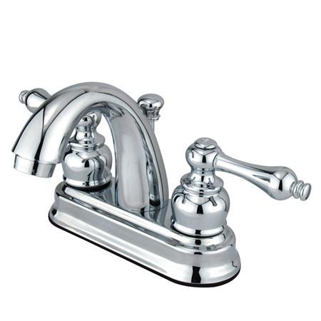 Kingston Brass FB5611AL Restoration 4-inch centerset Lavatory Faucet, Polished Chrome Bathroom Faucet Kingston Brass 