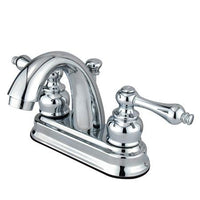 Thumbnail for Kingston Brass FB5611AL Restoration 4-inch centerset Lavatory Faucet, Polished Chrome Bathroom Faucet Kingston Brass 