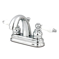 Thumbnail for Kingston Brass FB5611PL Restoration 4-inch centerset Lavatory Faucet, Polished Chrome Bathroom Faucet Kingston Brass 
