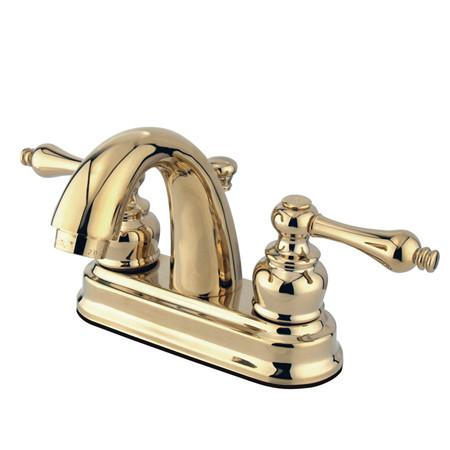 Kingston Brass Restoration 4-inch centerset Lavatory Faucet, Polished Brass Bathroom Faucet Kingston Brass 