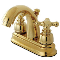 Thumbnail for Kingston Brass Restoration 4-inch centerset Lavatory Faucet, Polished Brass Bathroom Faucet Kingston Brass 