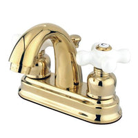 Thumbnail for Kingston Brass Restoration 4-inch centerset Lavatory Faucet, Polished Brass Bathroom Faucet Kingston Brass 