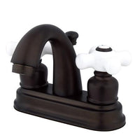 Thumbnail for Kingston Brass FB5615PX Restoration 4-inch centerset Lavatory Faucet, Oil Rubbed Bronze Bathroom Faucet Kingston Brass 