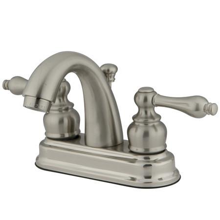Kingston Brass FB5618AL Restoration 4-inch centerset Lavatory Faucet, Satin Nickel Bathroom Faucet Kingston Brass 