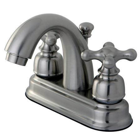 Kingston Brass Restoration 4-inch centerset Lavatory Faucet, Satin Nickel Bathroom Faucet Kingston Brass 