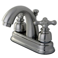 Thumbnail for Kingston Brass Restoration 4-inch centerset Lavatory Faucet, Satin Nickel Bathroom Faucet Kingston Brass 