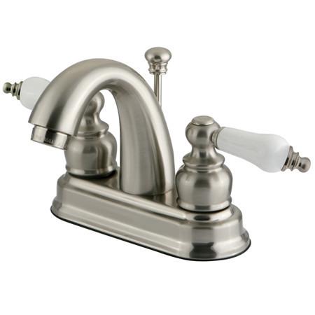 Kingston Brass FB5618PL Restoration 4-inch centerset Lavatory Faucet, Satin Nickel Bathroom Faucet Kingston Brass 