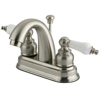 Thumbnail for Kingston Brass FB5618PL Restoration 4-inch centerset Lavatory Faucet, Satin Nickel Bathroom Faucet Kingston Brass 