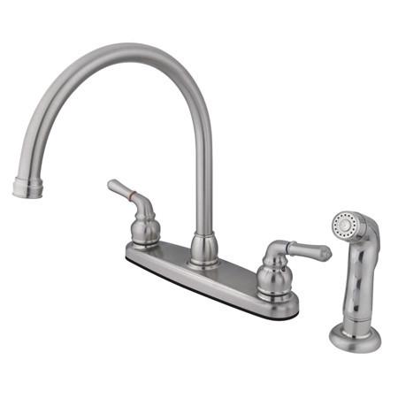 Kingston Brass FB798SP 8-inch Centerset Kitchen Faucet, Satin Nickel Kitchen Faucet Kingston Brass 