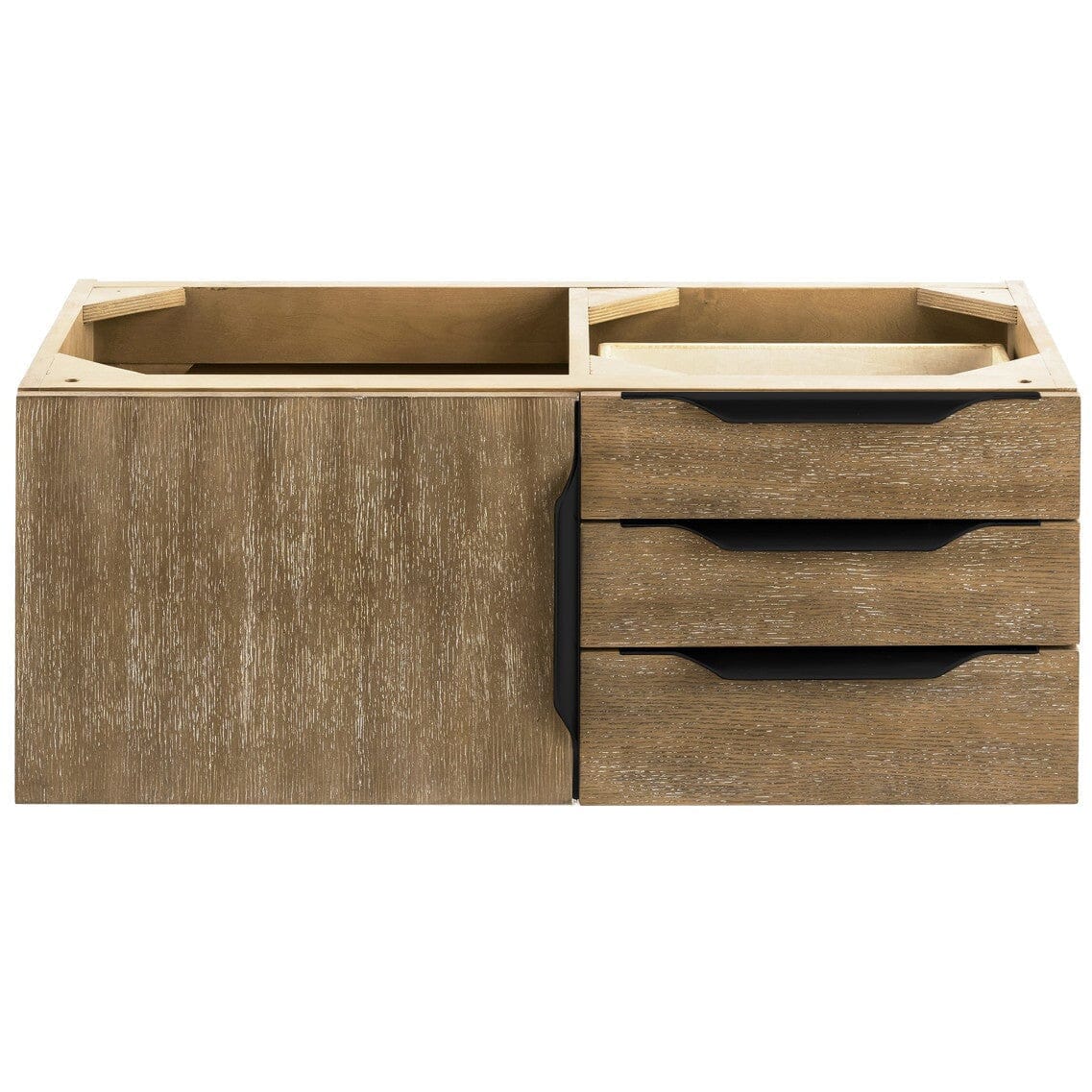 James Martin Mercer Island 36" Single Vanity Vanity James Martin Latte Oak - Matte Black Cabinet Only 
