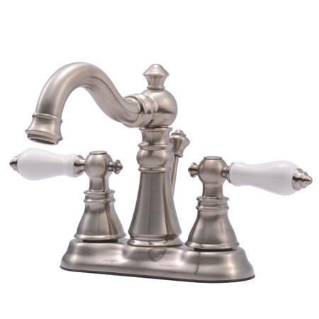 Kingston Brass American Patriot Two Handle 4" Centerset Faucet with Retail Pop-up Bathroom Faucet Kingston Brass 