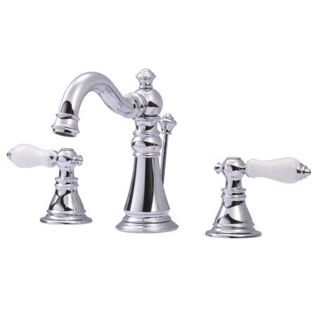 Kingston Brass American Patriot Two Handle 4" Centerset Lavatory Faucet with Retail Pop-up Bathroom Faucet Kingston Brass 