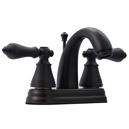 Kingston Brass English Classic Two Handle 4" Centerset Faucet with Retail Pop-up Bathroom Faucet Kingston Brass 