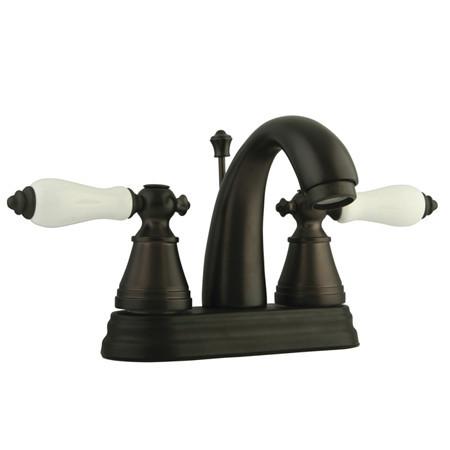 Kingston Brass English Classic Two Handle 4" Centerset Faucet with Retail Pop-up Bathroom Faucet Kingston Brass 