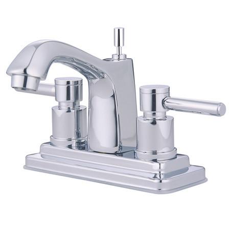 Kingston Brass Concord Two Handle 4" Centerset Lavatory Faucet with Brass Pop-up Bathroom Faucet Kingston Brass 
