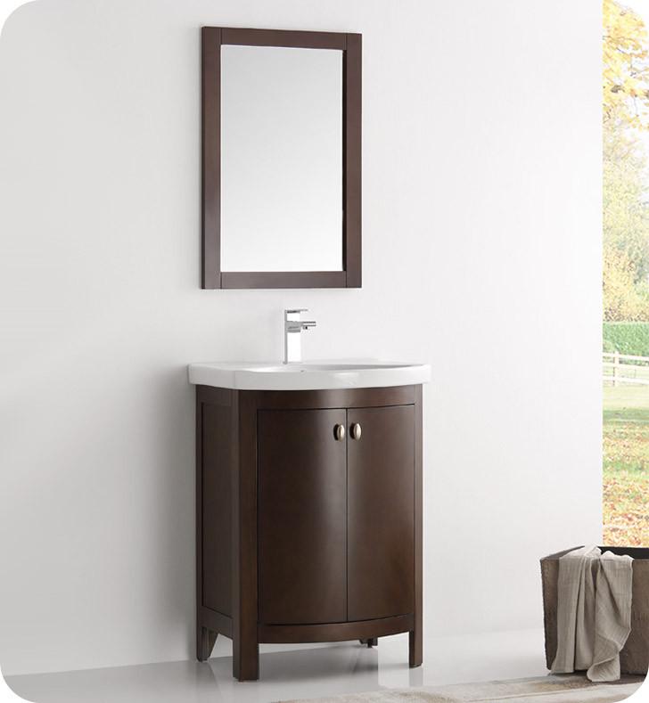 Fresca Greenwich 25" Antique Coffee Traditional Bathroom Vanity Vanity Fresca 