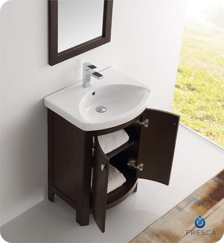 Fresca Greenwich 25" Antique Coffee Traditional Bathroom Vanity Vanity Fresca 