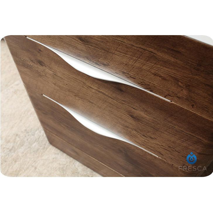 Milano 32" Rosewood Modern Bathroom Vanity w/ Medicine Cabinet FREE FAUCET Vanity Fresca 