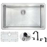 Thumbnail for ANZZI VANGUARD Series KAZ3219-032O Kitchen Sink Kitchen Sink ANZZI 