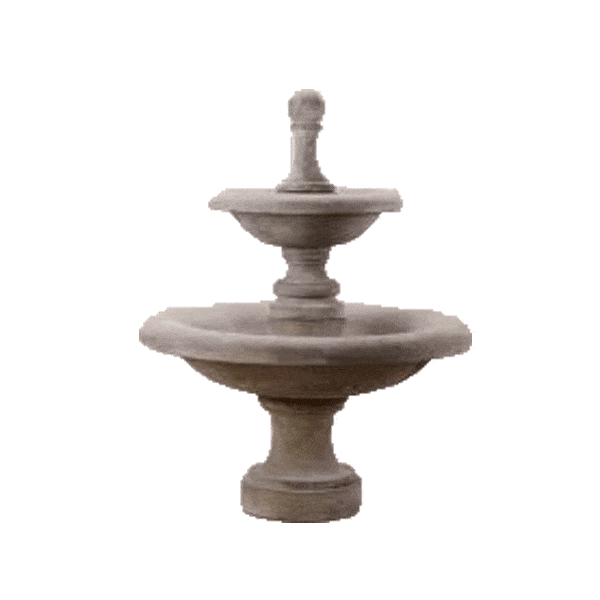 Westminster Two Tier Cast Stone Outdoor Fountain Short Fountain Tuscan 