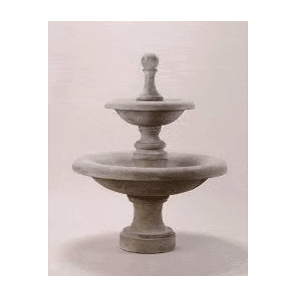 Westminster Two Tier Cast Stone Outdoor Fountain Short Fountain Tuscan 