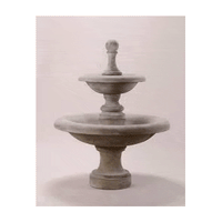 Thumbnail for Westminster Two Tier Cast Stone Outdoor Fountain Short Fountain Tuscan 