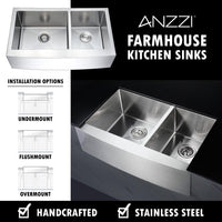 Thumbnail for ANZZI ELYSIAN Series K36203A-035B Kitchen Sink Kitchen Sink ANZZI 