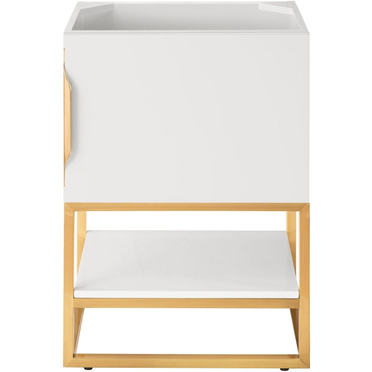 James Martin Columbia 24" Single Vanity Vanity James Martin Glossy White - Radiant Gold Cabinet Only 