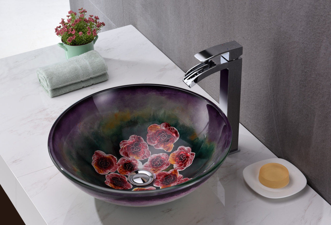 ANZZI Impasto Series LS-AZ220 Vessel Sink - Glass Bathroom Sink ANZZI 