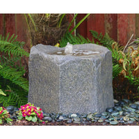Thumbnail for GFRC Bubbling Boulders LA2125K Small Caldera Single Fountain Kit Fountain Blue Thumb 