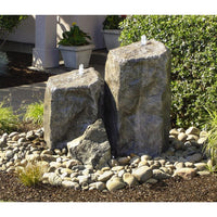Thumbnail for GFRC Bubbling Boulders LA6175K Watershed Tall Double Fountain Fountain Blue Thumb 