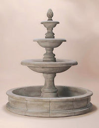 Thumbnail for Newcastle Three Tier Pond Outdoor Cast Stone Fountain Fountain Tuscan 