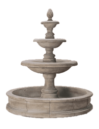 Thumbnail for Newcastle Three Tier Pond Outdoor Cast Stone Fountain Fountain Tuscan 