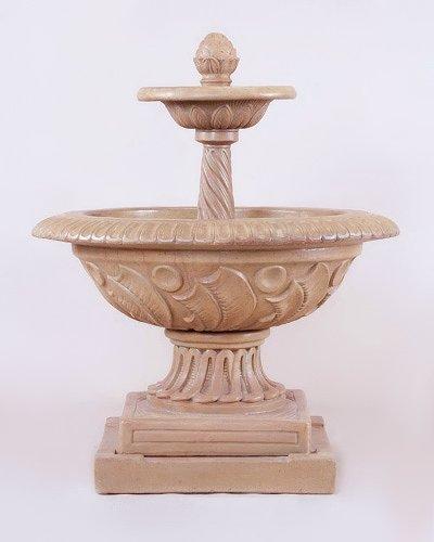 Orvieto Two Tier Cast Stone Outdoor Fountain Fountain Tuscan 