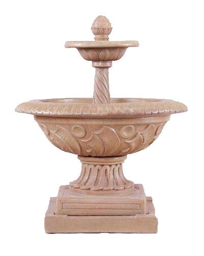 Orvieto Two Tier Cast Stone Outdoor Fountain Fountain Tuscan 