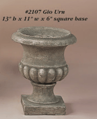 Thumbnail for Gio Urn Cast Stone Outdoor Garden Planter Planter Tuscan 