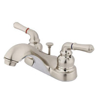 Thumbnail for Kingston Brass Windsor Centerset Lavatory Faucet with Brass Pop-Up, Satin Nickel Bathroom Faucet Kingston Brass 