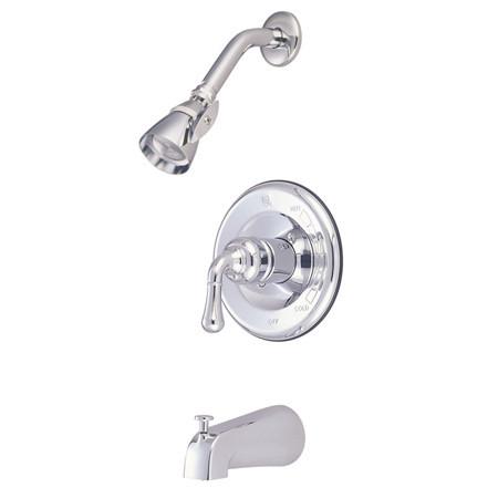 Kingston Brass Magellan Single Handle Tub and Shower Faucet, Chrome Tub Shower Sets Kingston Brass 