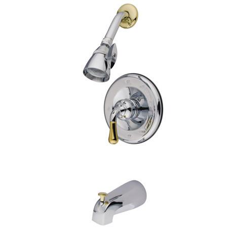 Kingston Brass Magellan Single Handle Tub and Shower Faucet, Chrome/Polished Tub Shower Sets Kingston Brass 